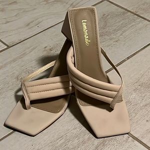 Lemonade tan square toe size 6